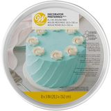 Forma De Bolo Wilton Redonda De Alumínio 20 Cm X 7,5 Cm Prata