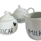 Açucareiro De Porcelana Bolinha Sugar Coração
