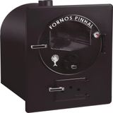 Forno A Lenha De Embutir Lux Preto Grande Da Fornos Pinhal