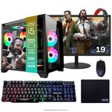 Computador Pc Gamer Completo Tob Intel Core I5 Ssd 480gb 16gb Gabinete Aquário Teclado Mouse Mouse Pad E Headset Gamer M