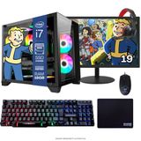 Computador Pc Gamer Completo Tob Intel Core I7 Ssd 240gb 16gb Gabinete Aquário Teclado Mouse Mouse Pad E Headset Gamer M