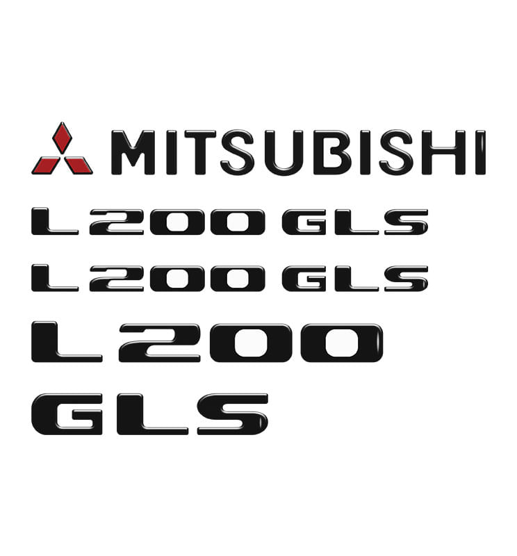 Menor preço em Kit Adesivos Mitsubishi L200 Pajero Gls Preto Resinado