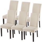 Conjunto De 6 Capas Para Cadeiras De Sala De Jantar Searchi Beige Rhombus