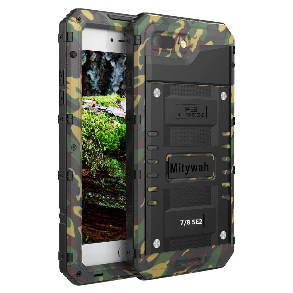 Capa Impermeável Mitywah Para Iphone Se 2020 Camouflage