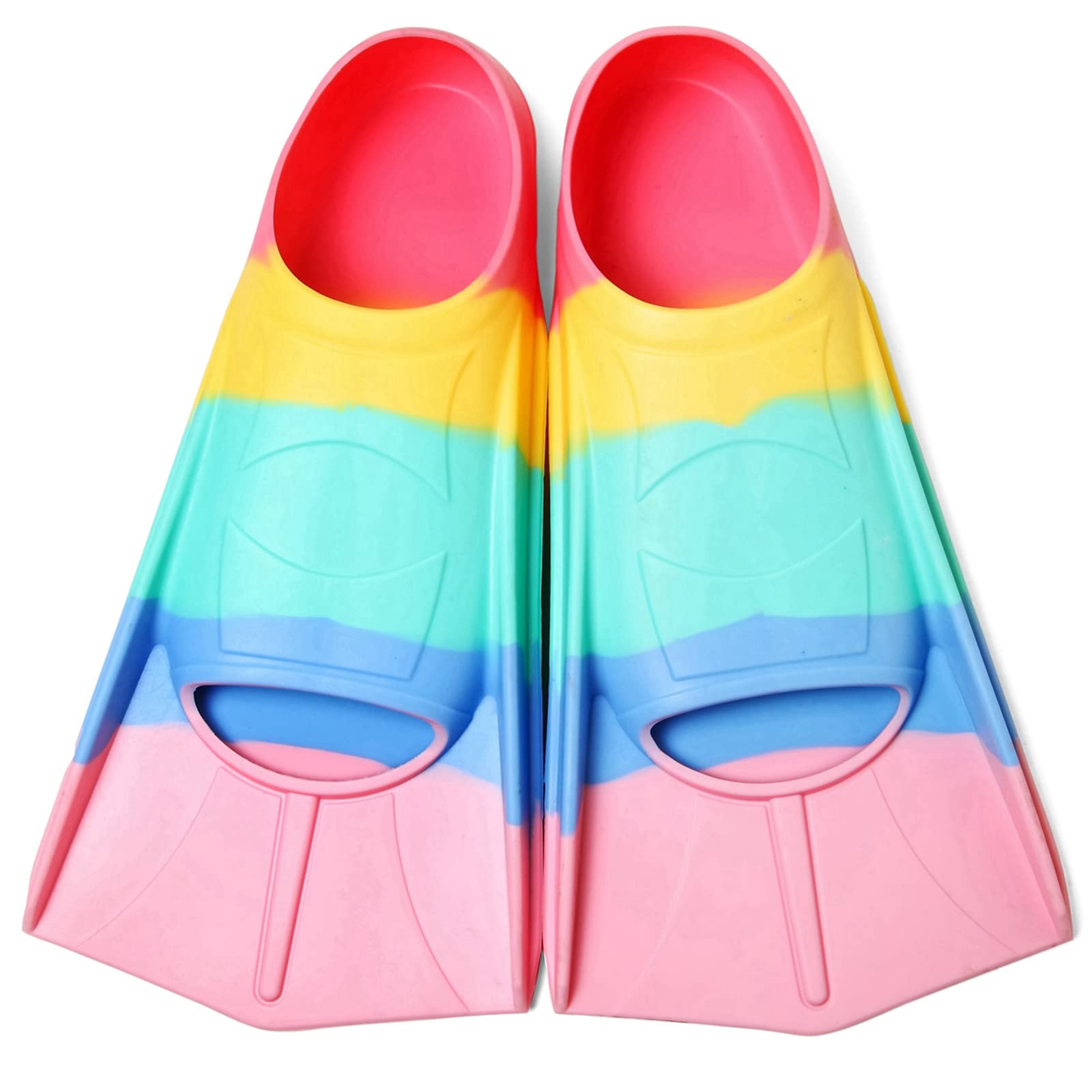 Swim Fins Azuunye Kids Short Para Piscina, Natação, Silicone