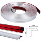 Moldagem De Acabamento De Parede Acewell Peel And Stick 10 M X 4 Cm Silver