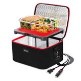 Forno Portátil Aotto Electric Lunch Box, Aquecedor De Alimentos, Preto E Vermelho