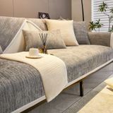 Capa De Sofá Lzhyhh Funny Couch Listrado Em Chenille Cinza Claro
