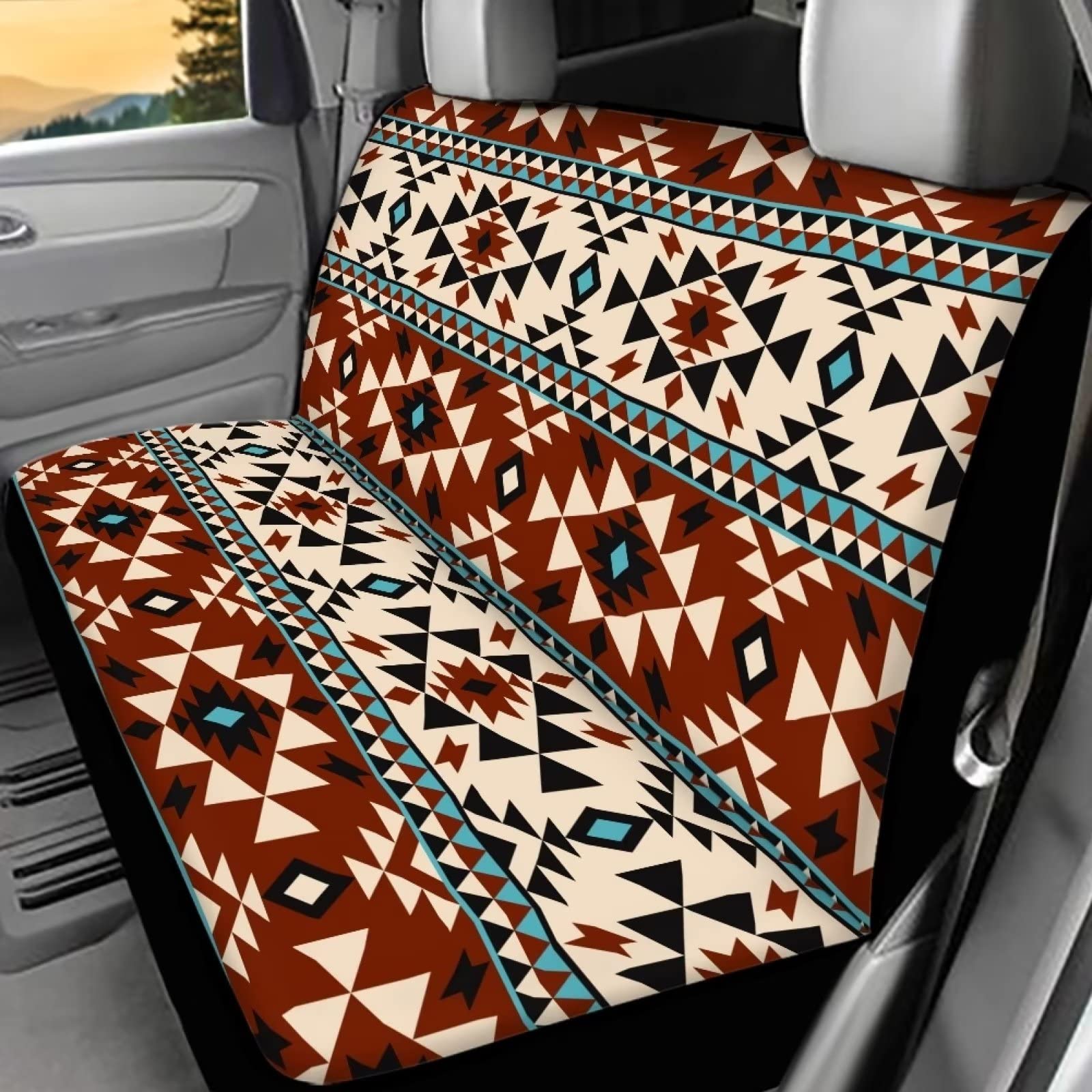 Capa De Assento Wellflyhom Aztec Print Para Caminhão Suv Van Universal