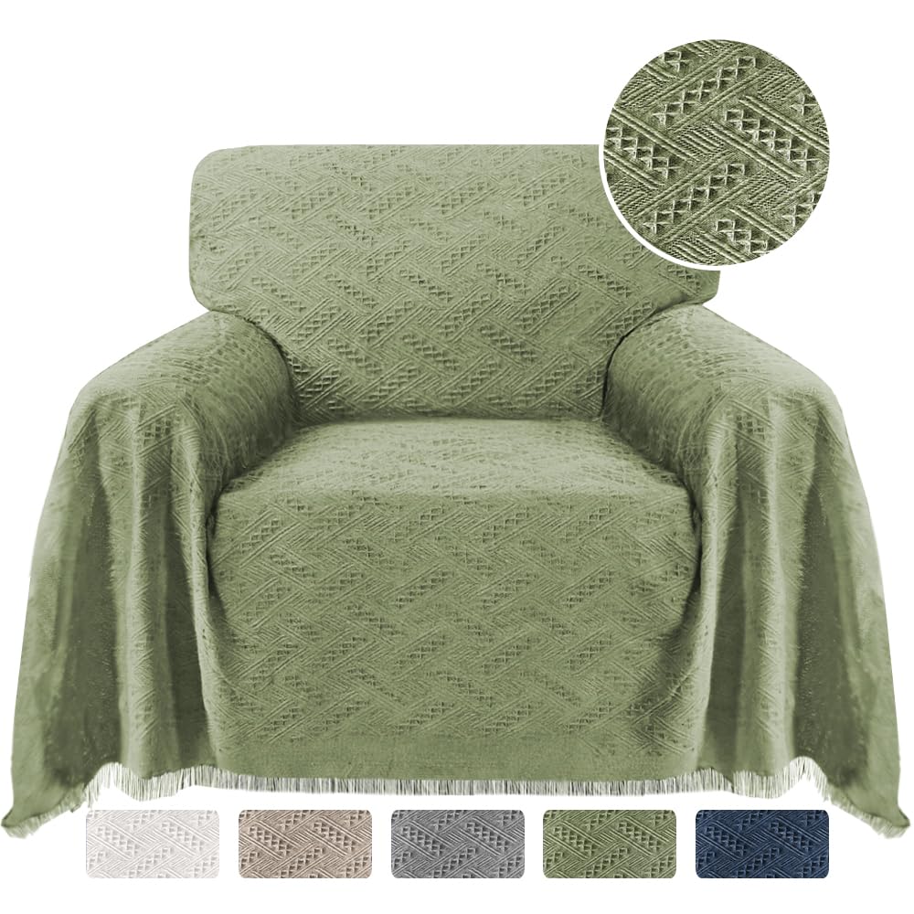 Capa De Sofá Turquesa Algodão Sage Geometrical 180x230cm