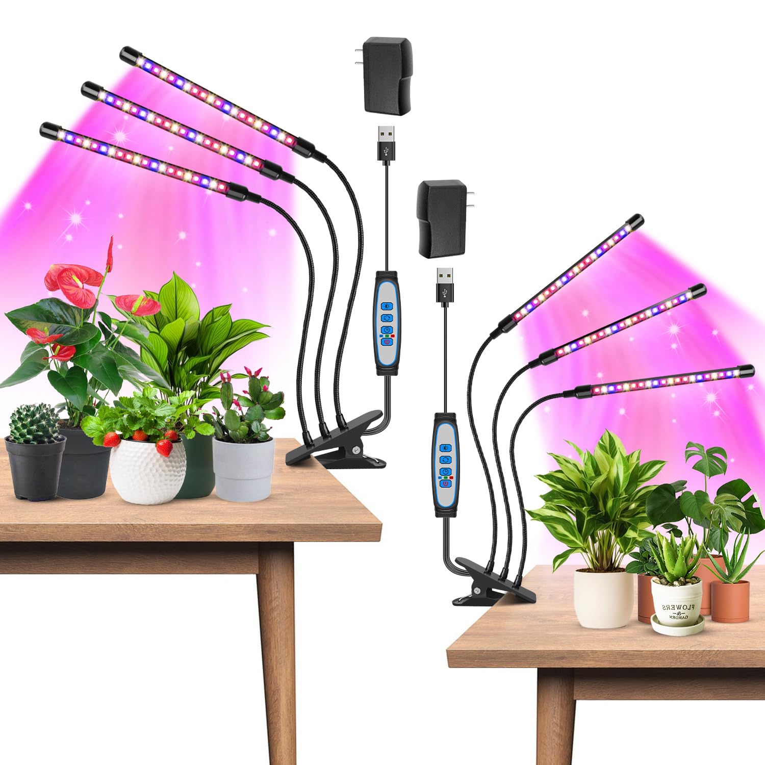 Led Grow Light Garpsen 3 Heads Full Spectrum Para Ambientes Internos