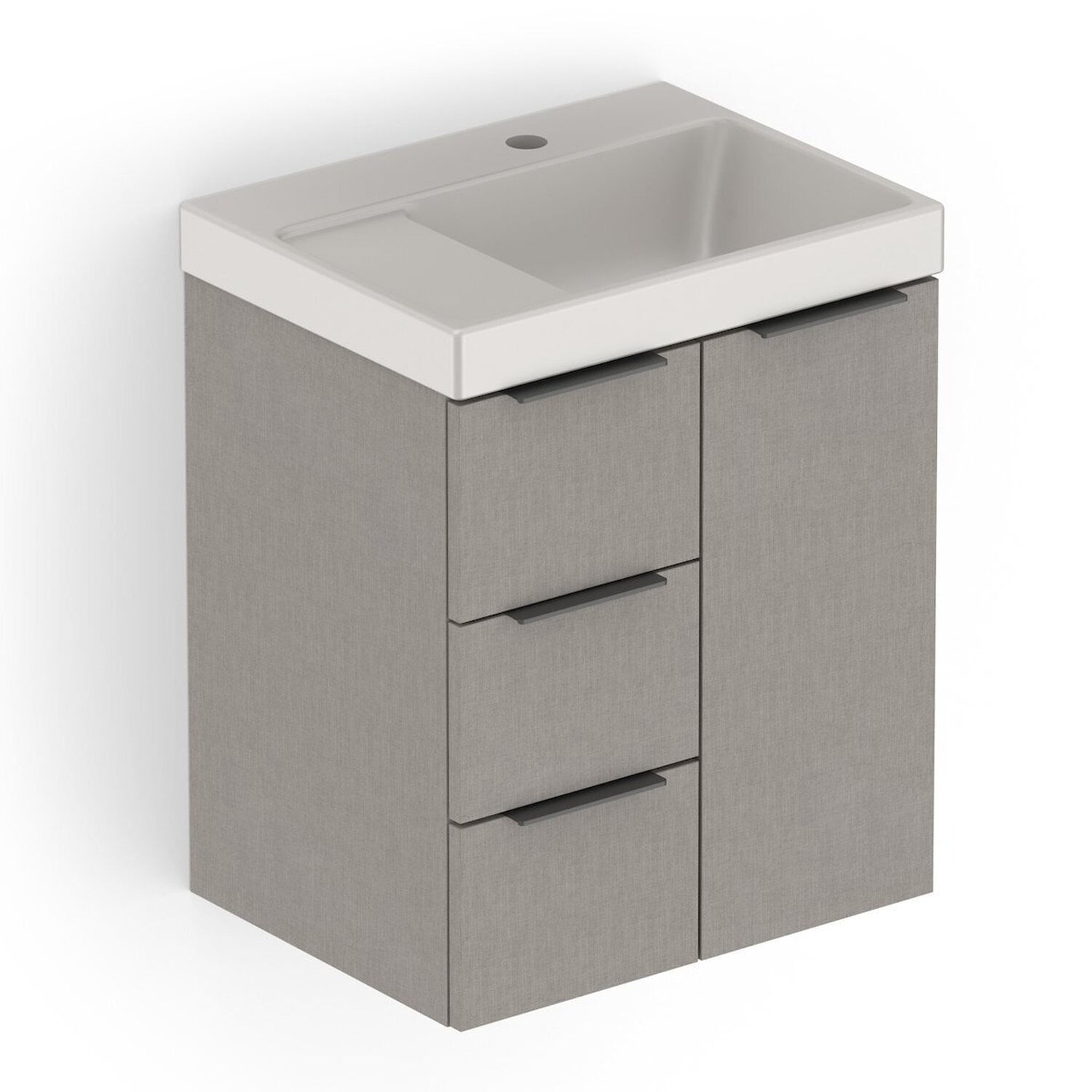 Kit Arenal Gabinete Gaveta E Porta 50x38 Crema Com Cuba Crema