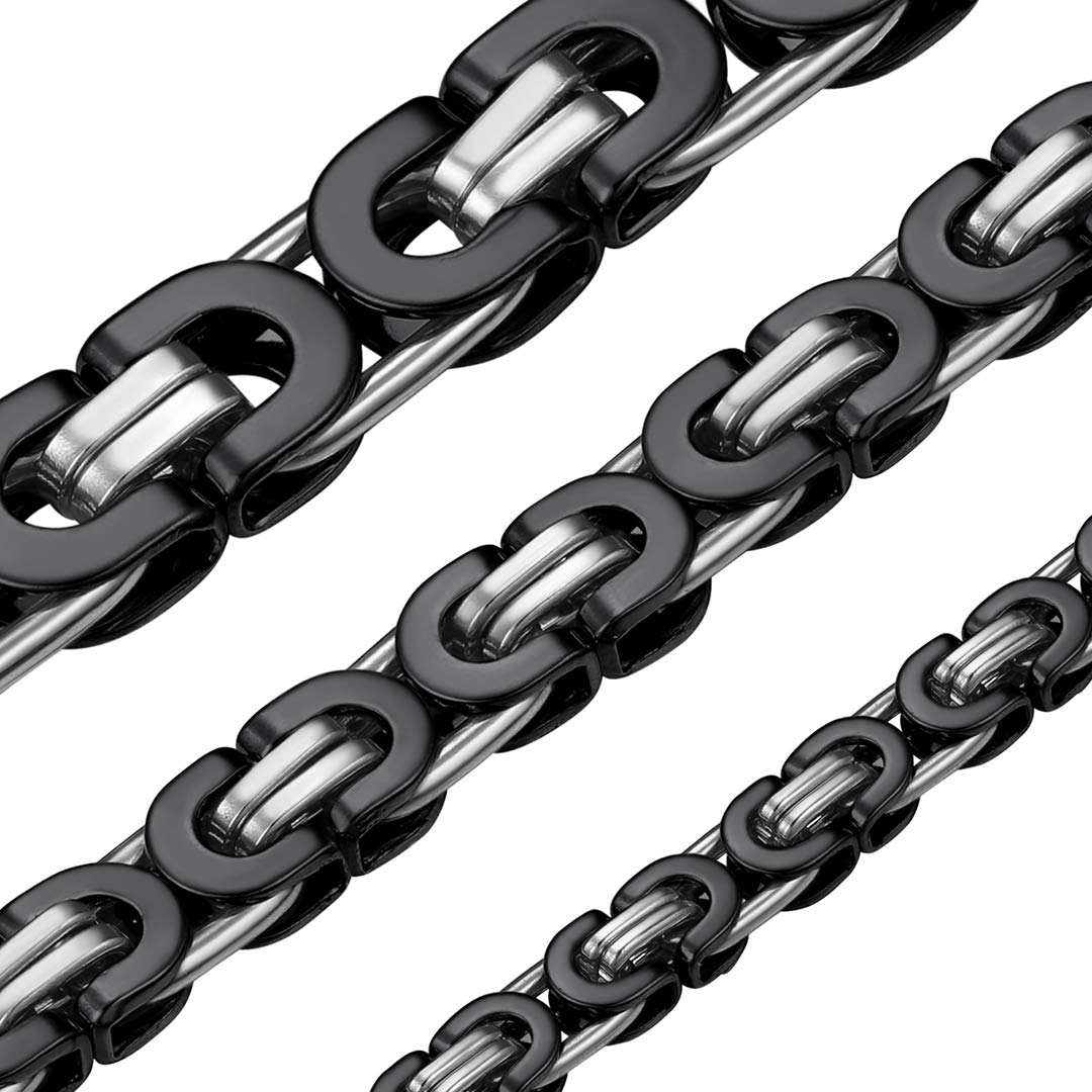 Colar Chainshouse Byzantine Chain Em Aço Inoxidável 10mm
