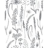 Papel De Parede Jiffdiff Peel And Stick Preto/branco Wildwood Flora
