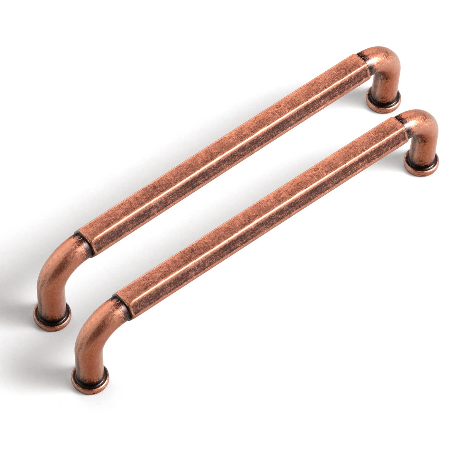 Cabinet Pulls Goo-ki, Pacote Com 6 Ligas Antigas De Cobre E Zinco De 128 Mm