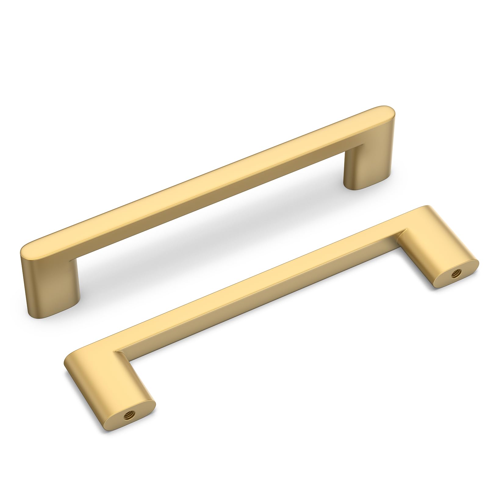 Cabinet Pulls Homdiy Matte Gold, 128 Mm, Orifício, Pacote Com 10 Unidades De Alumínio