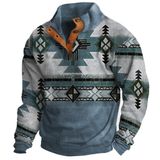 Blusa De Moletom Com Capuz Zocavia Aztec Masculina Com Estampa Étnica — Gg