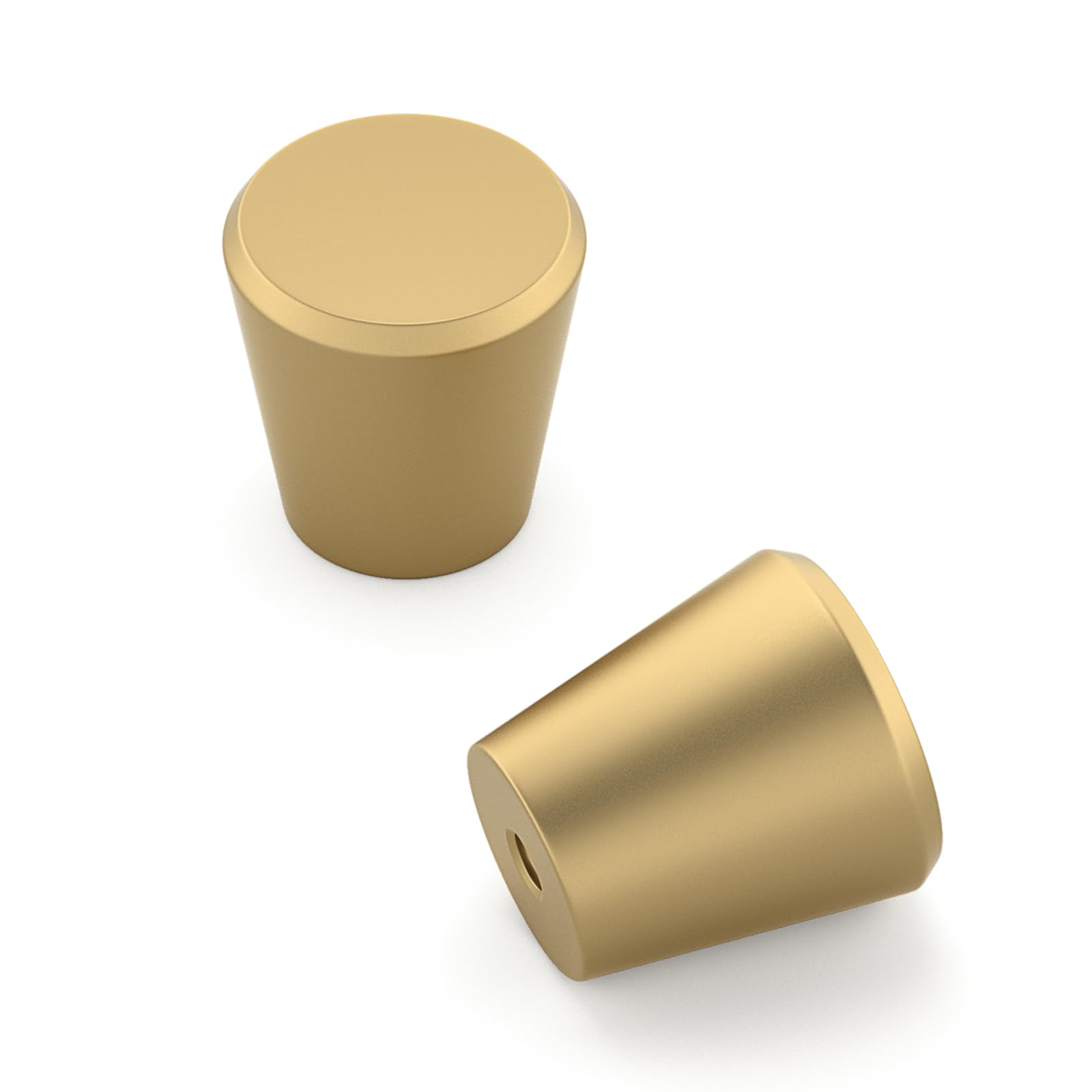 Cabinet Knobs Homdiy Brushed Brass, Pacote Com 30 Unidades Em Liga De Zinco Dourado