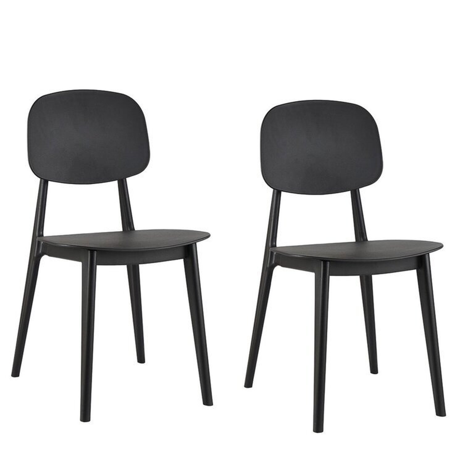 Conjunto 2 Cadeiras Cátia Em Polipropileno Preto