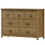 Comoda 7 Gavetas Madeira Maciça 125 Cm 9174 Freijo Milani Store