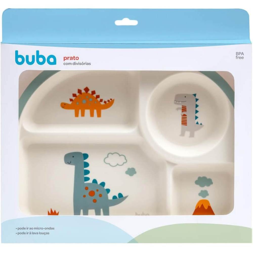 Prato Com Divisorias Magic Dino Buba