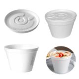 Pote Térmico Isopor 300ml Descartável C/100 C/tampa Sorvete