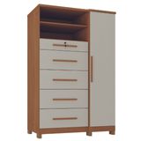 Cômoda Com Sapateira E Cabideiro Multiuso 5 Gavetas 1 Porta Imperial Zanzini