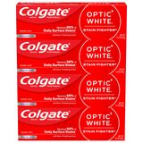 Pasta De Dentes Colgate Optic White Stain Fighter 125 Ml, Pacote Com 4