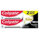 Pasta De Dente Colgate Total Whitening + Charcoal 140 Ml, Pacote Com 2 Unidades