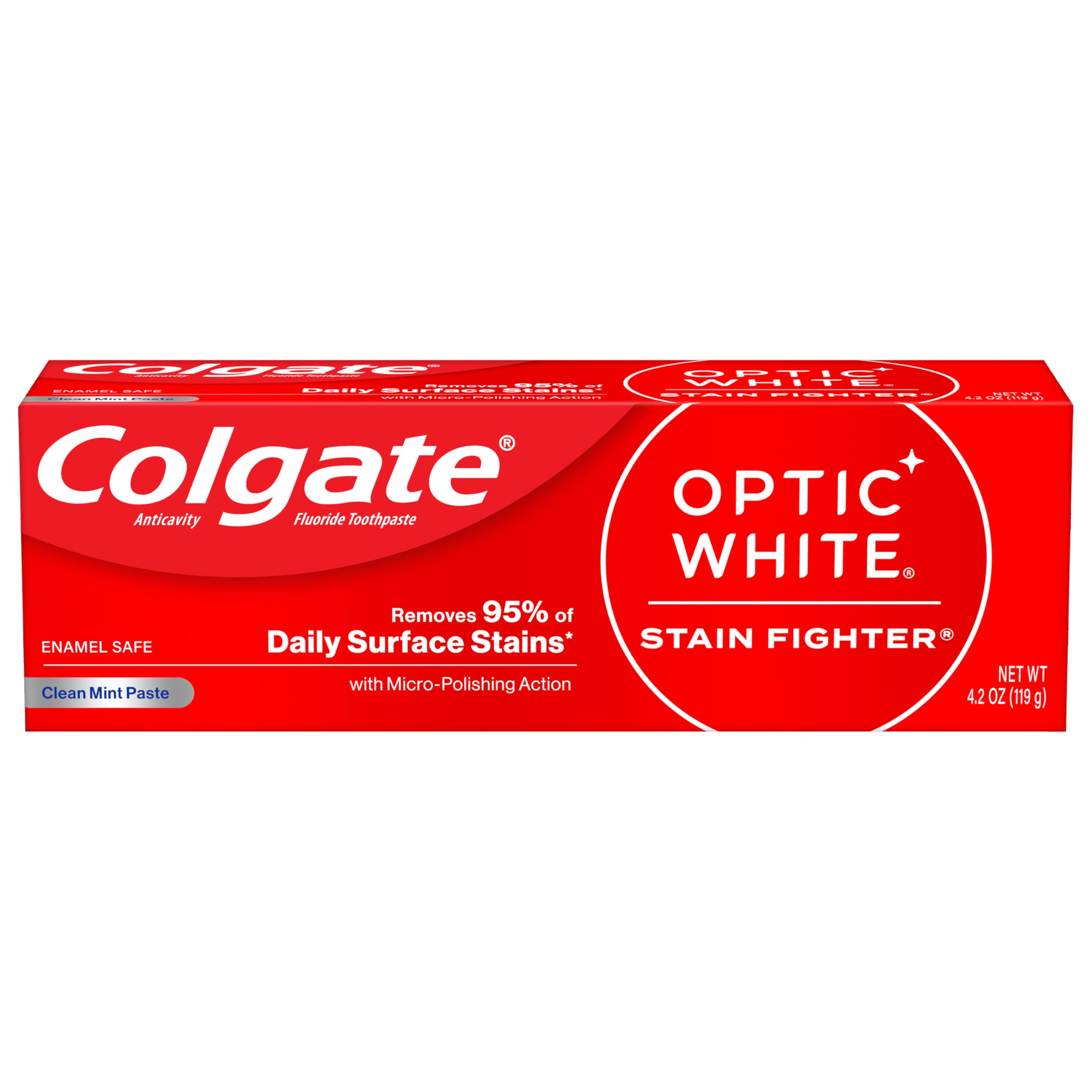 Pasta De Dentes Colgate Optic White Stain Fighter Whitening 125 Ml