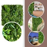 Jardim Vertical Artificial Placa Linha Luxo 1m² Folhagens Premium Efeito 3d E Alta Cobertura