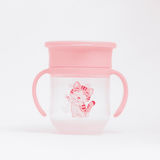 Copo De Treinamento 360 Alça E Tampa 200ml Rosa Petit Piá