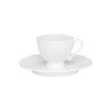 Conjunto De Xícaras Para Café Com Pires Em Porcelana Soleil Com 12 Peças 75ml Oxford White