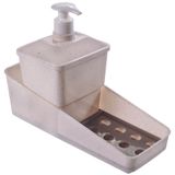 Porta Detergente Com Suporte Para Bucha Vinho Floral Plasutil Ref.12780