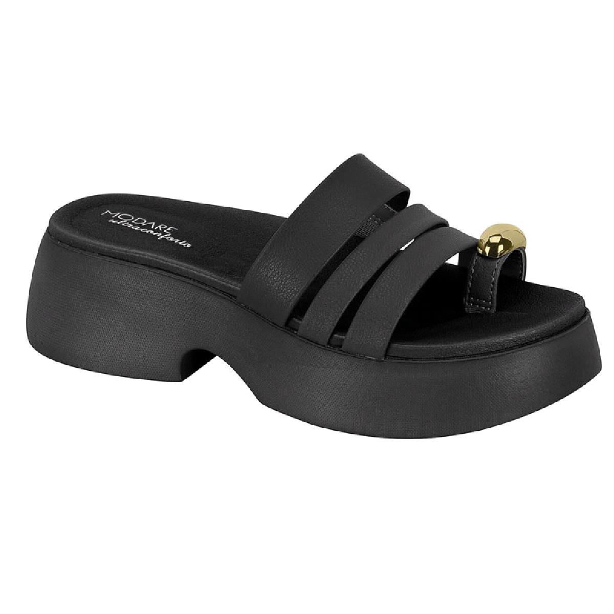 Sandalia Modare Salto Grosso Ref 7210.101.21736 Preto 035