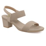 Sandalia Usaflex Salto Bloco Y8204 Bege 039