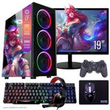 Computador Pc Gamer Completo Tob Intel Core I7 Ssd 480gb 16gb Teclado Mouse Mouse Pad E Headset Gamer Joystick Monitor 1
