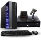 Kit Automação Pdv Tob Intel I7 8gb Ssd 240gb Win10 Rede S/fio Teclado Mouse Gaveta Dinheiro Impressora Térmica Leitor Có