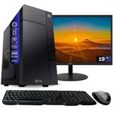 Computador Completo Tob Intel Core I3 Ssd 240gb Memória 8gb Windows 10 Pro Trial + Teclado E Mouse + Monitor 19" Desktop