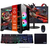Computador Pc Gamer Completo Tob Intel Core I5 Ssd 240gb 16gb Gabinete Aquário Teclado Mouse Mouse Pad E Headset Gamer M