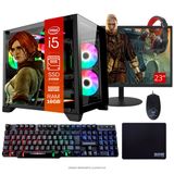 Computador Pc Gamer Completo Tob Intel Core I5 Ssd 240gb 16gb Gabinete Aquário Teclado Mouse Mouse Pad E Headset Gamer M