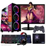 Computador Pc Gamer Completo Tob Intel Core I5 Ssd 480gb 16gb Teclado Mouse Mouse Pad E Headset Gamer Joystick Monitor 2