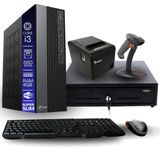 Kit Automação Pdv Tob Intel I3 4gb Ssd 120gb Win10 Rede S/fio Teclado Mouse Gaveta Dinheiro Impressora Térmica Leitor Có