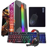 Computador Pc Gamer Completo Tob Intel Core I5 Ssd 480gb 16gb Windows 10 Pro Trial + Teclado E Mouse + Mouse Pad + Heads