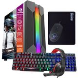 Computador Pc Gamer Completo Tob Intel Core I7 Rede Sem Fio Ssd 480gb 16gb Vga Gt730 2gb Windows 10 Pro Trial + Teclado
