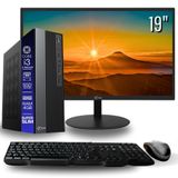 Computador Tob Slim Completo Compacto 4ª Geração Intel Core I3 Ssd 120gb Memória 4gb Teclado Mouse Monitor 19" Windows 1