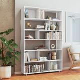 Estante Para Livros 5 Prateleiras 12 Nichos Euforia Em Mdp Branco