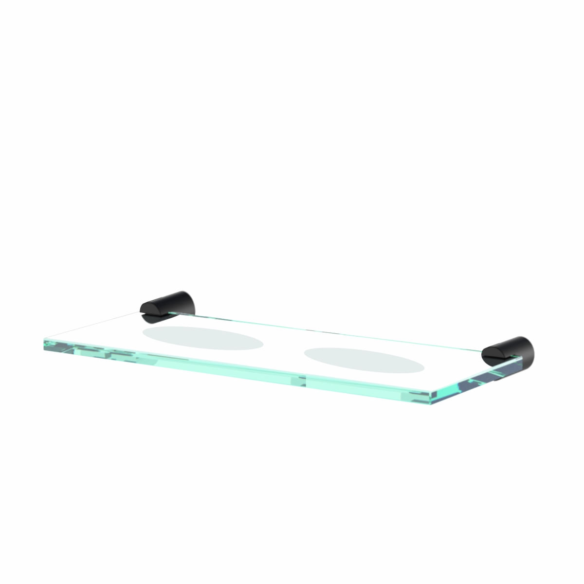 Saboneteira Dupla Para Banheiro Suporte Redondo Grego Metal Preto Modelo Orion