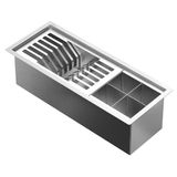 Canal Organizador De Cozinha Docol 45cm Em Aço Inox Com 2 Módulos Docol