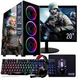 Computador Pc Gamer Completo Tob Intel Core I7 Ssd 240gb 8gb Teclado Mouse Mouse Pad E Headset Gamer Monitor 19" Windows